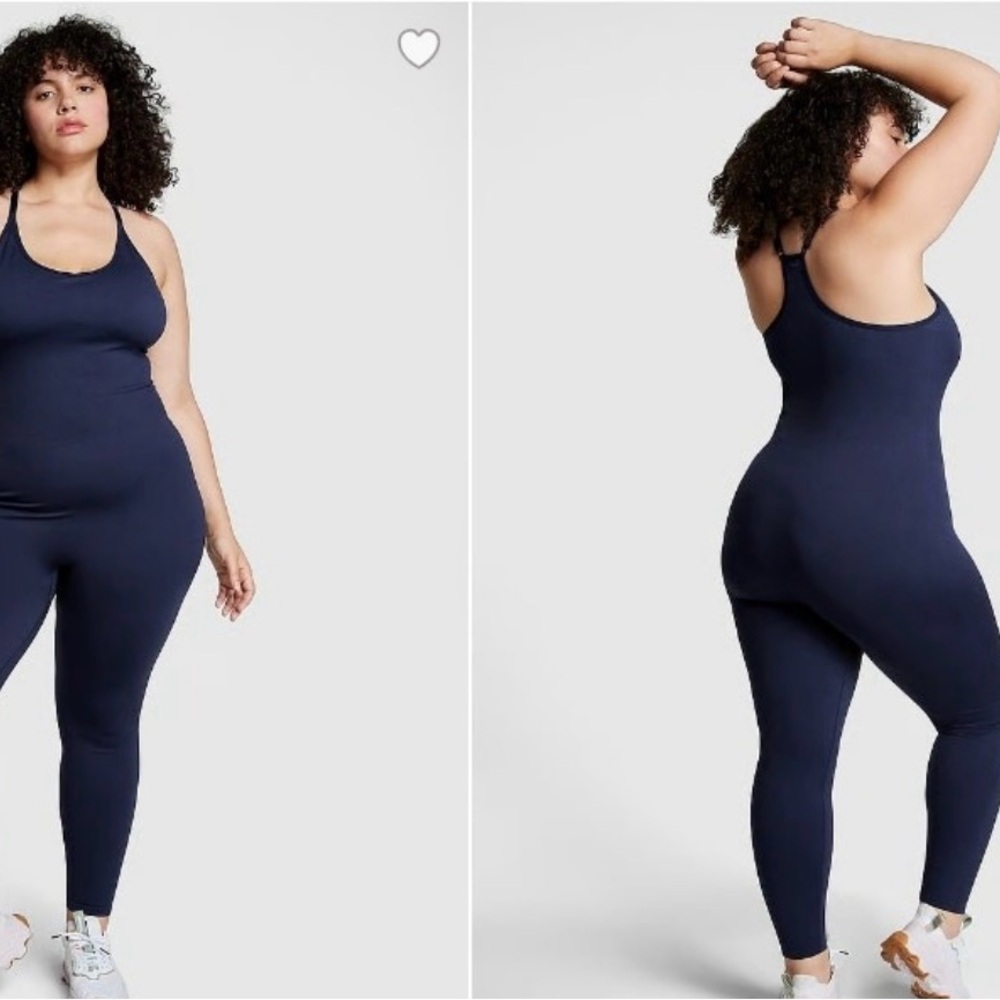 Victoria's Secret PINK XL Midnight Navy Seamless Workout Onesie